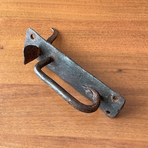 1800s Antique Forged Door Handle, Vintage Rustic Metal Knob