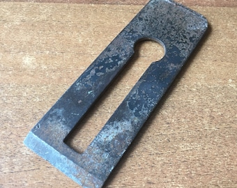 1800s Rare Old French Thick Heavy Parallel Plane Iron by GOLDENBERG ACIER FONDU for Infill Planes, Rustic woodworking tool, Workshop Decor