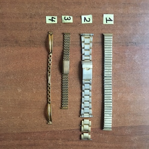 Vintage Gold watch bracelet Fixo-Flex Stainless Steel Expanding Watch Strap Bracelet