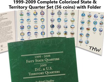 アート・デザイン・音楽 STATE SERIES QUARTERS (1999-2009) State Quarter Set, Complete 56pc 1999-2009 incl. 6