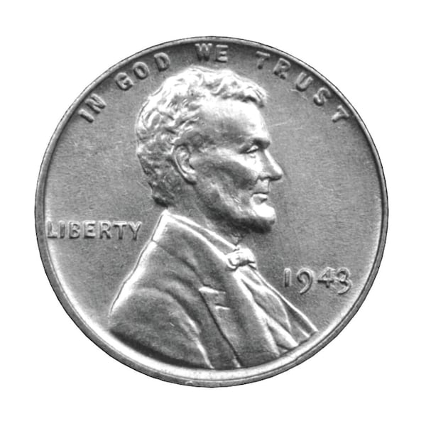 1943-P Steel Penny - AU/BU & Circulated - WW2 Era Steel US Cent - Lincoln Wheat Penny - Choose Grade