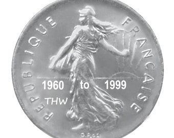 1960 France French One 1 Franc Coin Larger 0 Zero | eBay