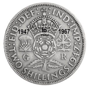 イギリス 2シリング フロリン 英国コイン50個 1947年~1951年 イギリス 2シリング フロリン 英国コイン50個 1947年~1951年