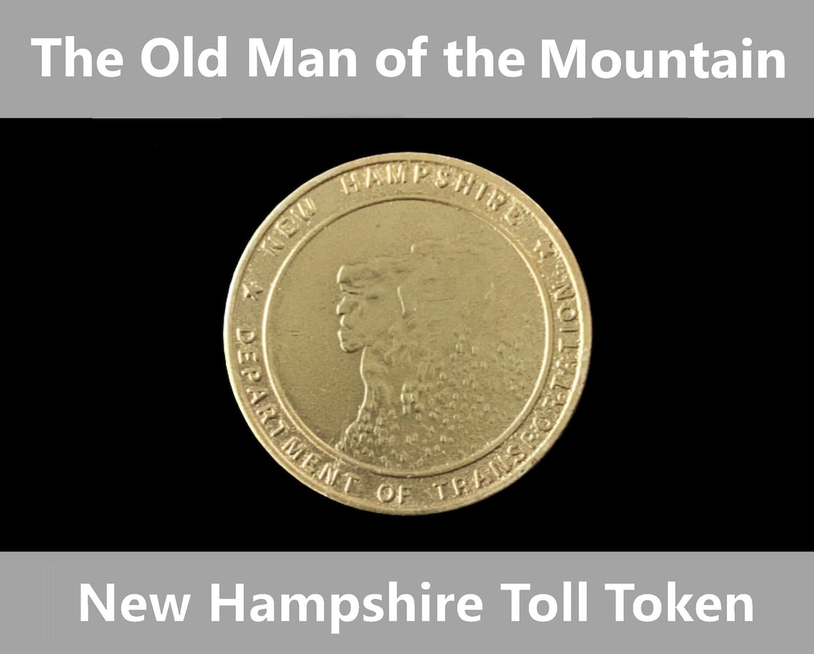 New Hampshire Toll Tokens the Old Man of the Mountain Etsy
