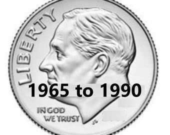 1965 to 1990 Roosevelt Dimes - USA - Choose year, mint and quantity