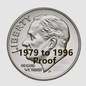Proof Roosevelt Dimes - 10 Cents- Proof - Choice Proof 63 - 1979 to 1996 - Choose Year(s)