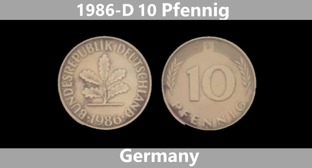 1986-D 10 Pfennig Germany - Etsy