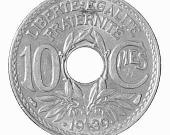 1939 10 Centimes Frankrijk - Nikkelzilver