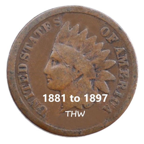 1881 to 1897 Indian Head Penny - USA - Choose Year(s)