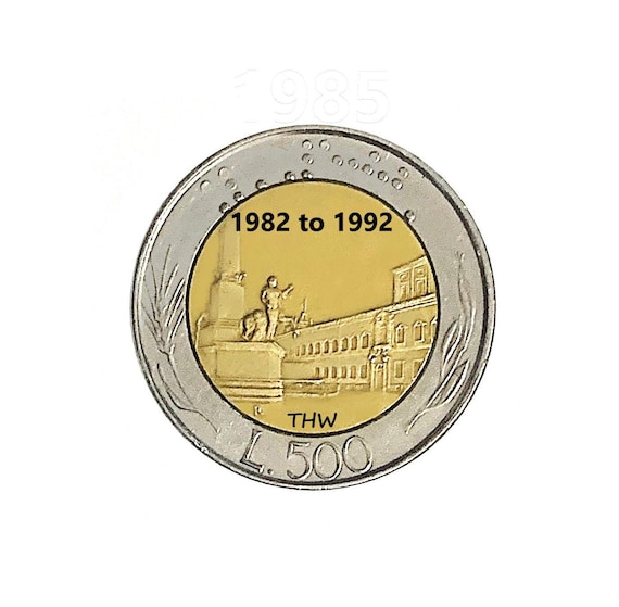 硬貨　イタリア　エラーコイン　回収コイン　イタリア硬貨　５００リラ イタリアリラ 500リラ エラーコイン？ - メルカリ