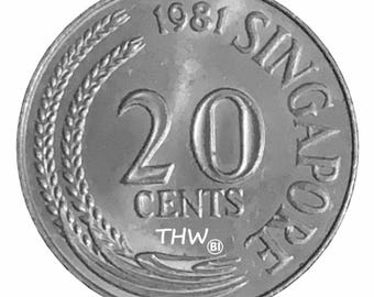 1981年シンガポール20セント硬貨 - メカジキ - Etsy 日本