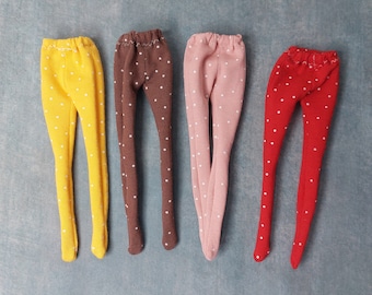 Handmade Dotted Cotton Tights for Blythe Doll