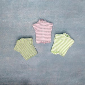 Striped Cotton T-shirt for Blythe Doll