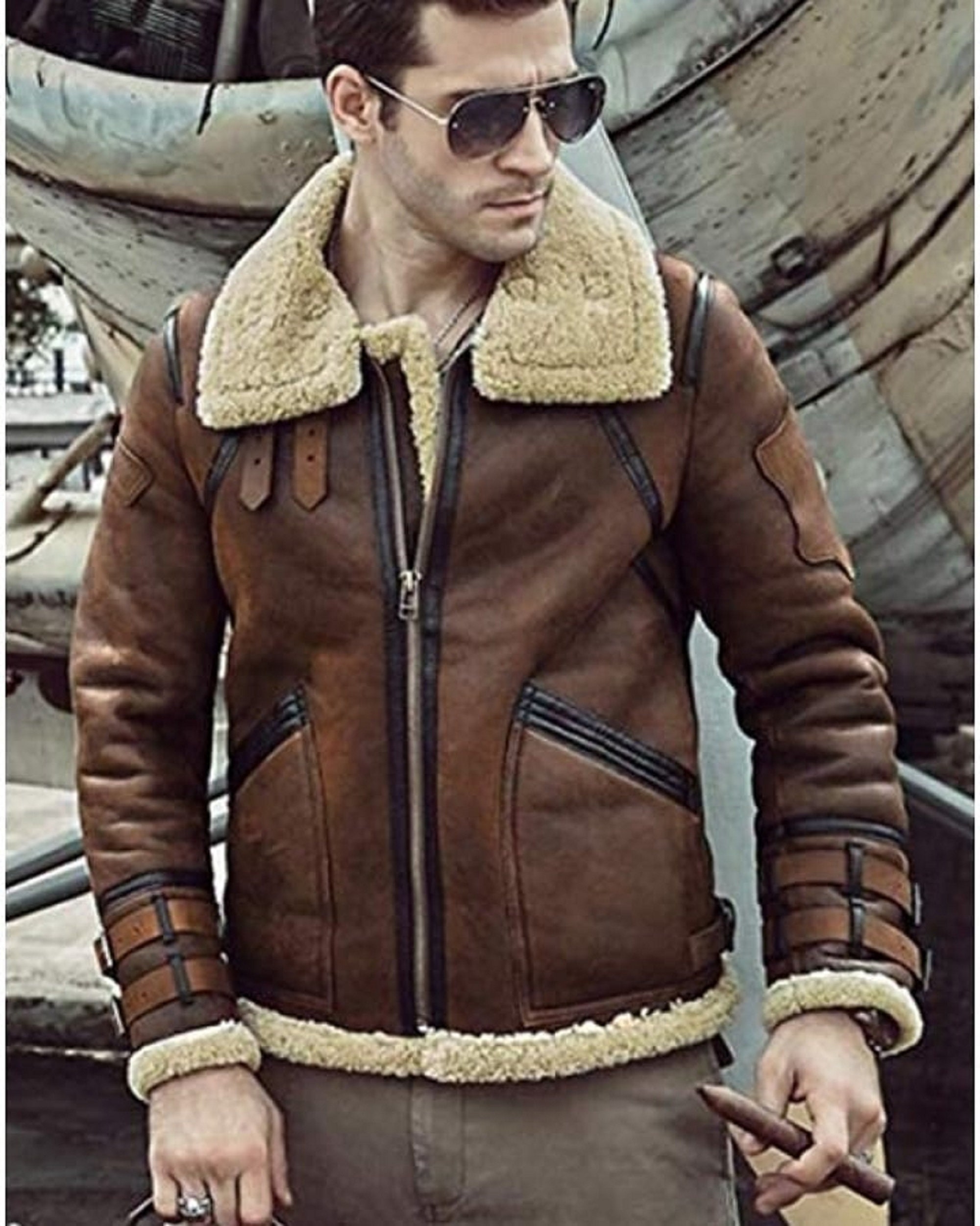 Genuine Men Brown Leather Jacket Leather Jacket Genuine - Etsy UK