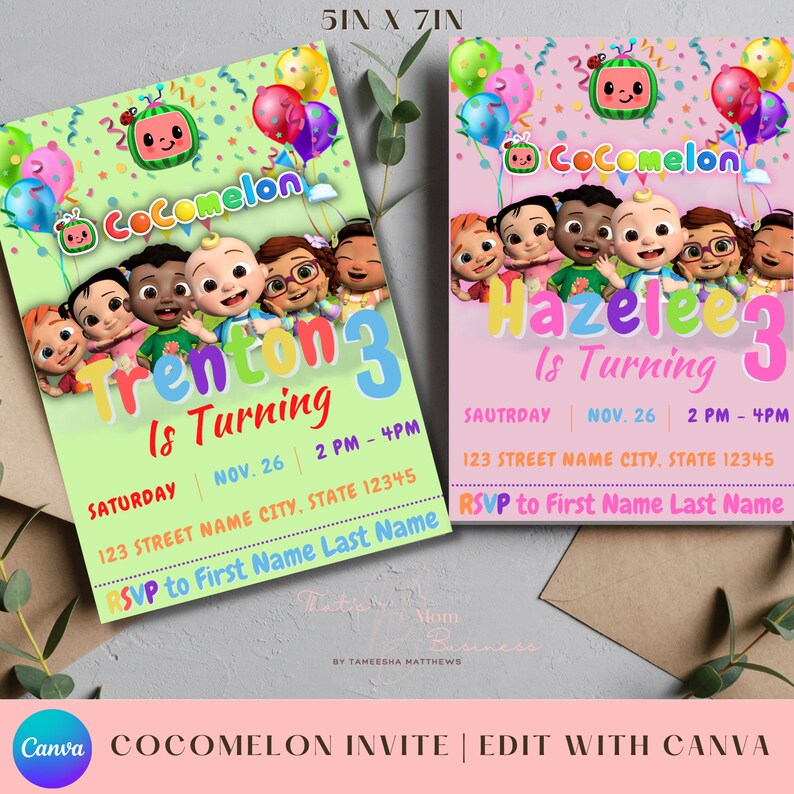 Birthday Invitation Boy Party Invite Girl Party Etsy