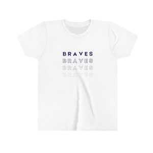 Atlanta Braves Kids Youth Short Sleeve Tee