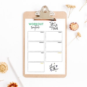 Workout Routine, Plan Your Workout Weekly, Workout Schedule, Workout Planner, Digital Download Workout Planner, Monthly Workout Planner