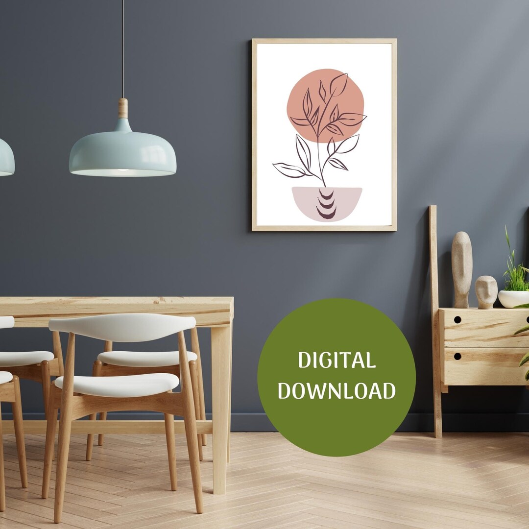 Bohemian Flower Wall Art Printable I Boho Prints I Boho Neutral Home ...