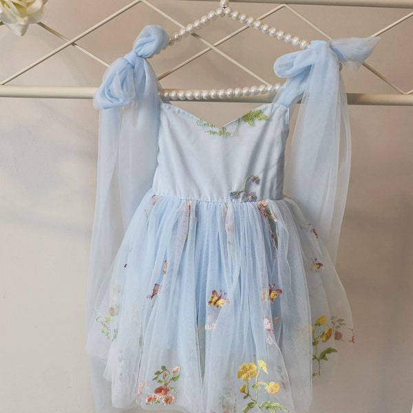 Tutu Girls Cake Smash Dress Blue | Princess Dress | First Birthday Dress | Baby Bridesmaid Dress | Flower Girl Dress | Christening Dress