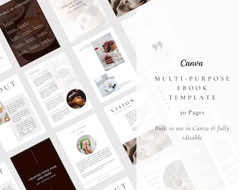 Editable Canva Workbook Template | Marketing eBook, Coaching Guide (Digital Download)
