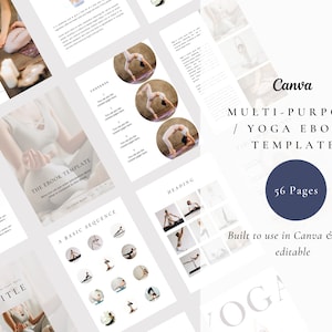 Yoga eBook Template | Canva Template | Multi-Purpose eBook Template | Workbook eBook Template |