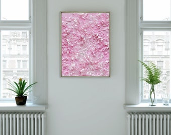 Stampa artistica da parete al quarzo rosa Alla moda, Opera d'arte in cristallo rosa, Poster Art di pietre preziose, Coriandoli di cristallo Appesi a parete, Decorazione di campioni minerali
