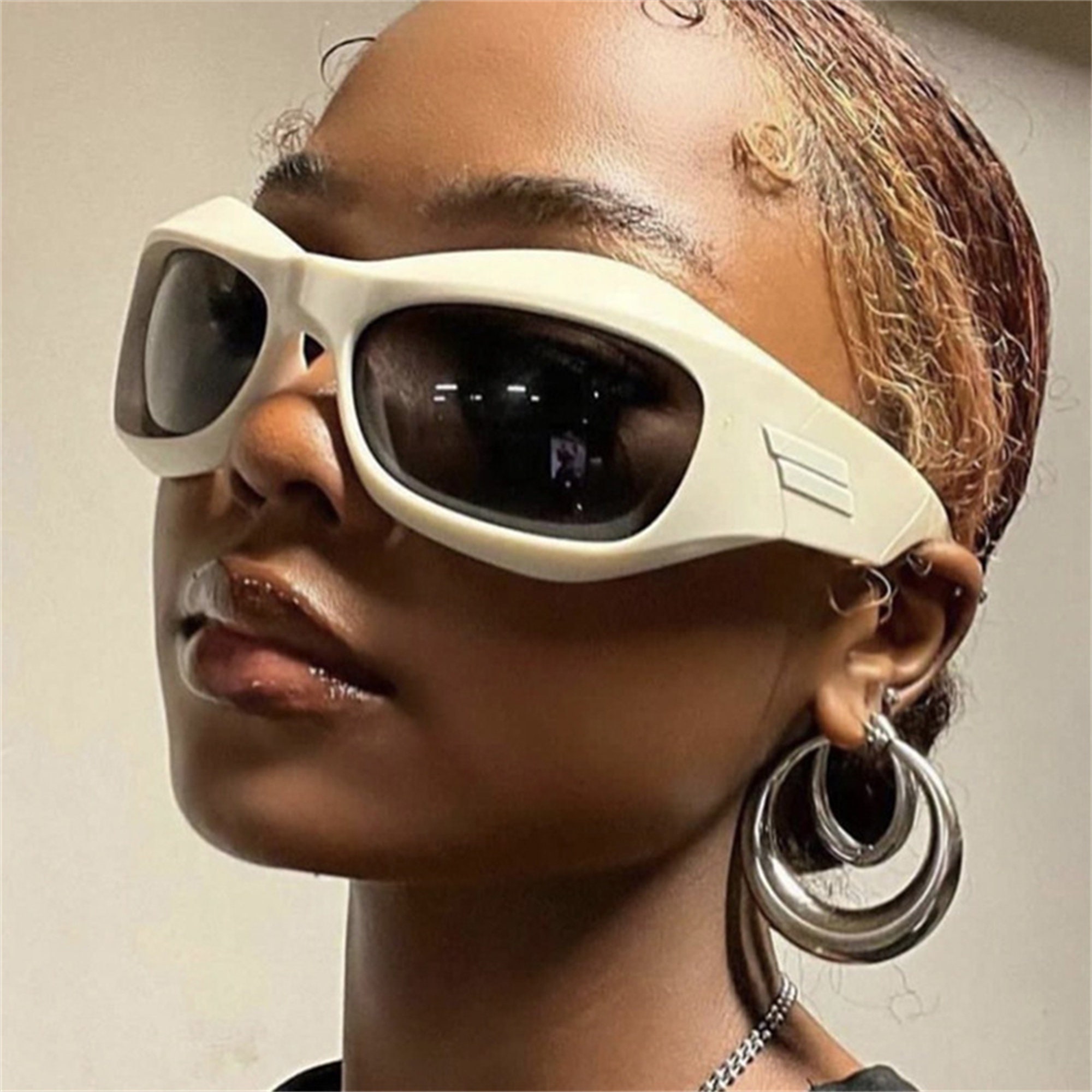 New Fashion Men's Asymmetric Sunglasses Square Irregular Funny Sunglasses  Ladies Trend Street Shoot Personality Accessories