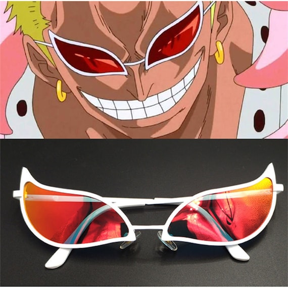 Anime Donquixote Doflamingo Óculos De Sol Cosplay Moda Super Legal