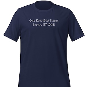 Vintage Yankee Stadium Address T-Shirt New York Baseball