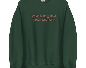 vintage Xcel Energy Center Address Sweatshirt ras du cou Minnesota Hockey