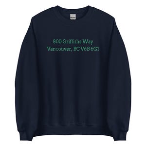 Vintage Rogers Arena Address Crewneck Sweatshirt Vancouver Hockey