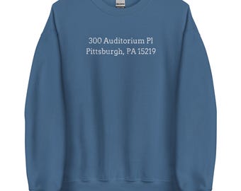 Vintage Original Civic Arena Mellon Arena Address Sweatshirt Crewneck Pittsburgh Hockey