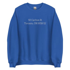 Vintage Maple Leaf Gardens Adresse Rundhals-Sweatshirt Toronto Hockey