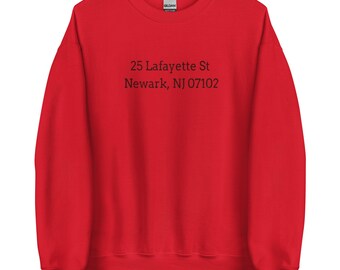 Vintage Prudential Center Address Crewneck Sweatshirt New Jersey Hockey