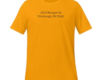 Vintage Forbes Field Adress T-Shirt Pittsburgh Baseball Gold