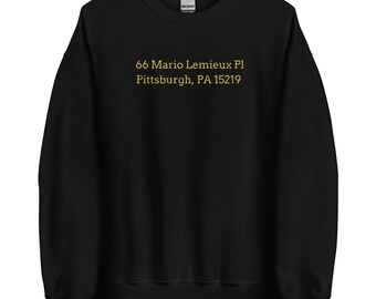 Vintage Civic Arena Address Sweatshirt Crewneck Pittsburgh Hockey