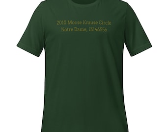 Vintage Notre Dame Stadium Address T-Shirt College Football