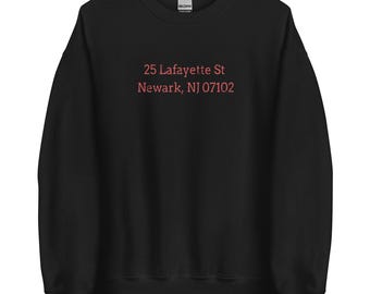 Vintage Prudential Center Address Crewneck Sweatshirt New Jersey Hockey