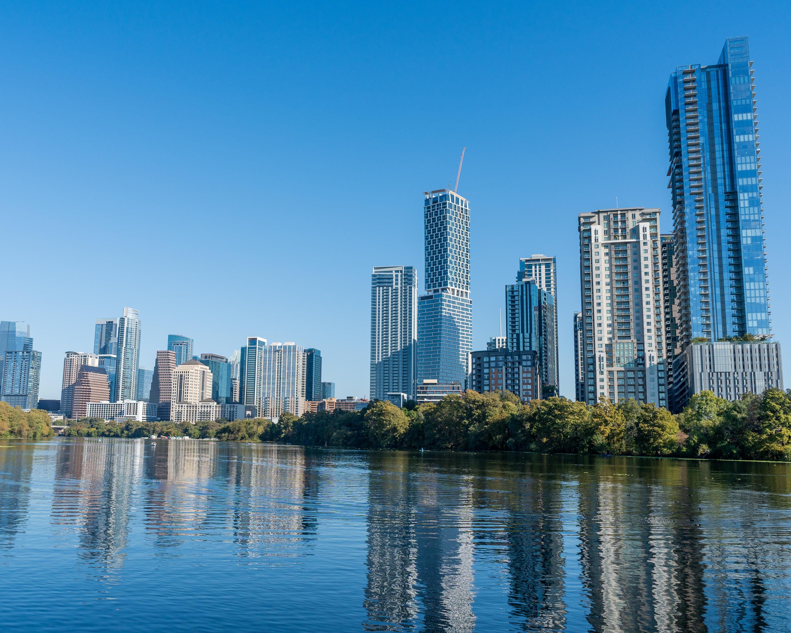 Austin Skyline at Lady Bird Lake | Modern Cityscape Photography ...