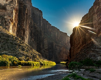 Impresión del atardecer en el cañón de Santa Elena / Parque Nacional Big Bend / Descarga digital / Decoración de pared