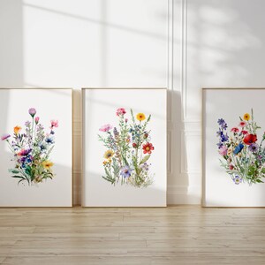 Wildflowers printable art, watercolor spring time decor delicate design ,downloadable print, home decor,