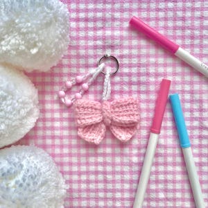 Crochet Bow Keychain