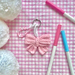 Crochet Bow Keychain