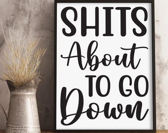 Funny Bathroom Decor Printable | Bathroom Rules | Guest Bathroom Wall Art | Funny Toilet Sign | Bathroom Humor Poster | Digital Download