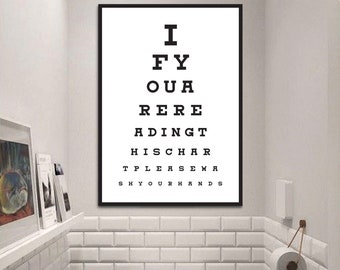 Funny Bathroom Decor Printable | Bathroom Rules | Guest Bathroom Wall Art | Funny Toilet Sign | Bathroom Humor Poster | Digital Download