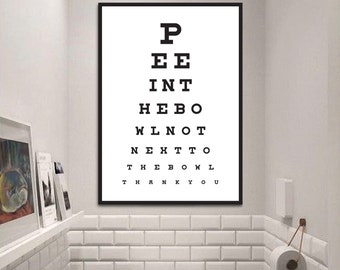 Funny Bathroom Decor Printable | Bathroom Rules | Guest Bathroom Wall Art | Funny Toilet Sign | Bathroom Humor Poster | Digital Download