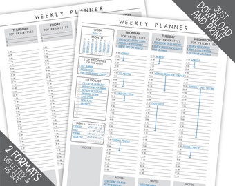 Take Back Your Time – Editable Weekly Planner for Busy Moms (A5 Printable), Undated Planner, Weekly Organizer, To Do List, Track Habits