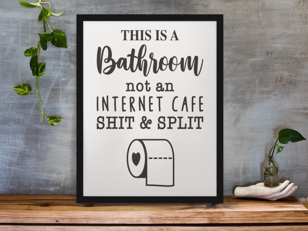Funny Bathroom Printable Wall Art Bundle, This is A Bathroom Not an ...
