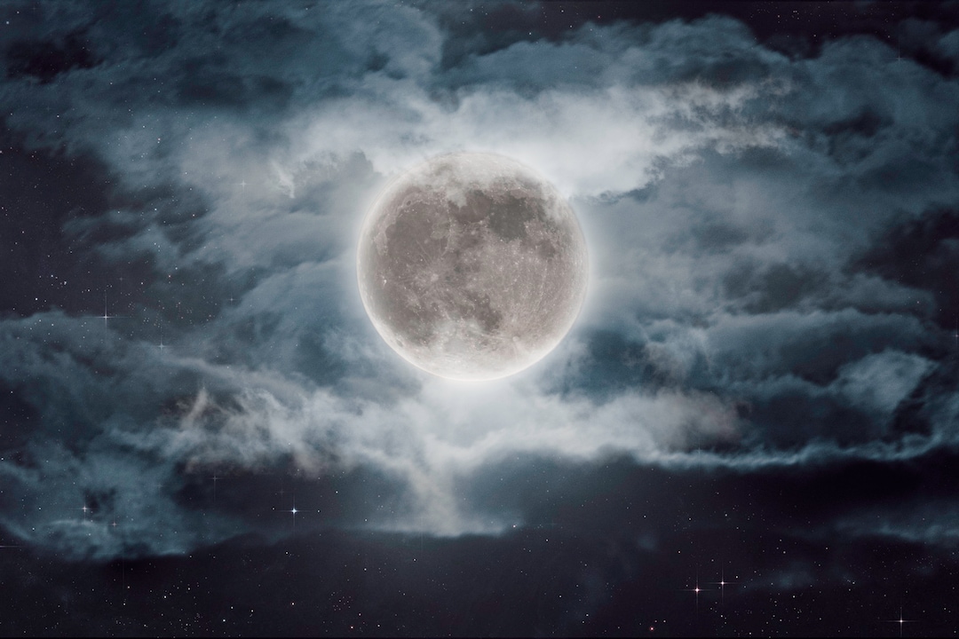 Cloudy Moon DIGITAL COPY - Etsy