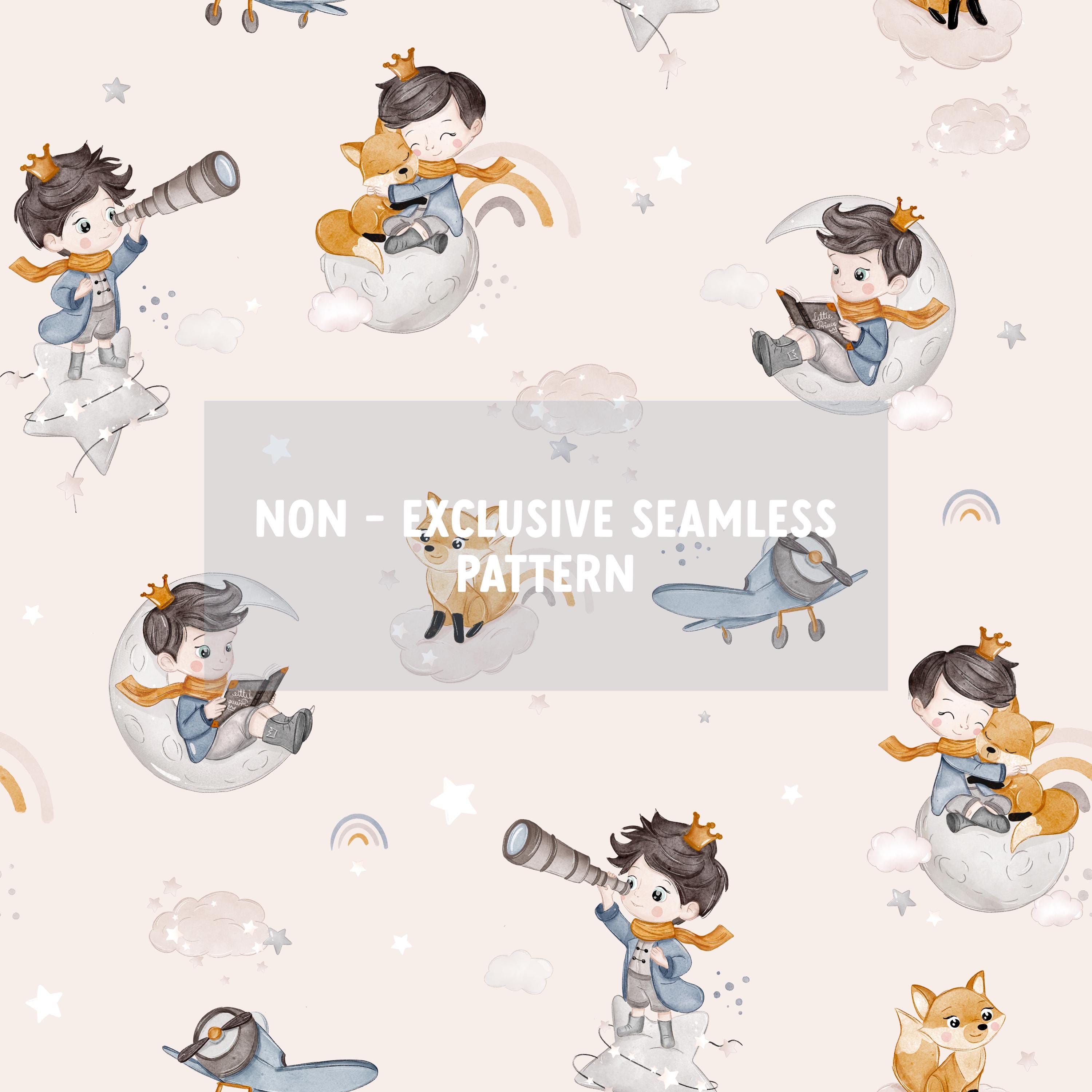 Little Prince Design, Fox Pattern, Animal Design, Cute Prince Seamless ...